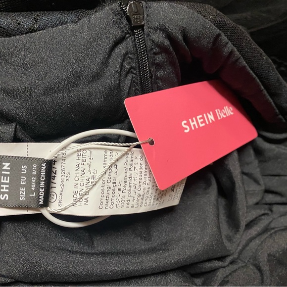 SHEIN Belle Elegant Black Dress - Picture 6 of 6